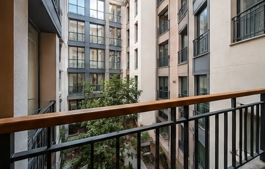 Attached balcony